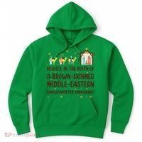Rejoice In The Birth Of A Brown Skinned Christmas Hoodie thumb 0