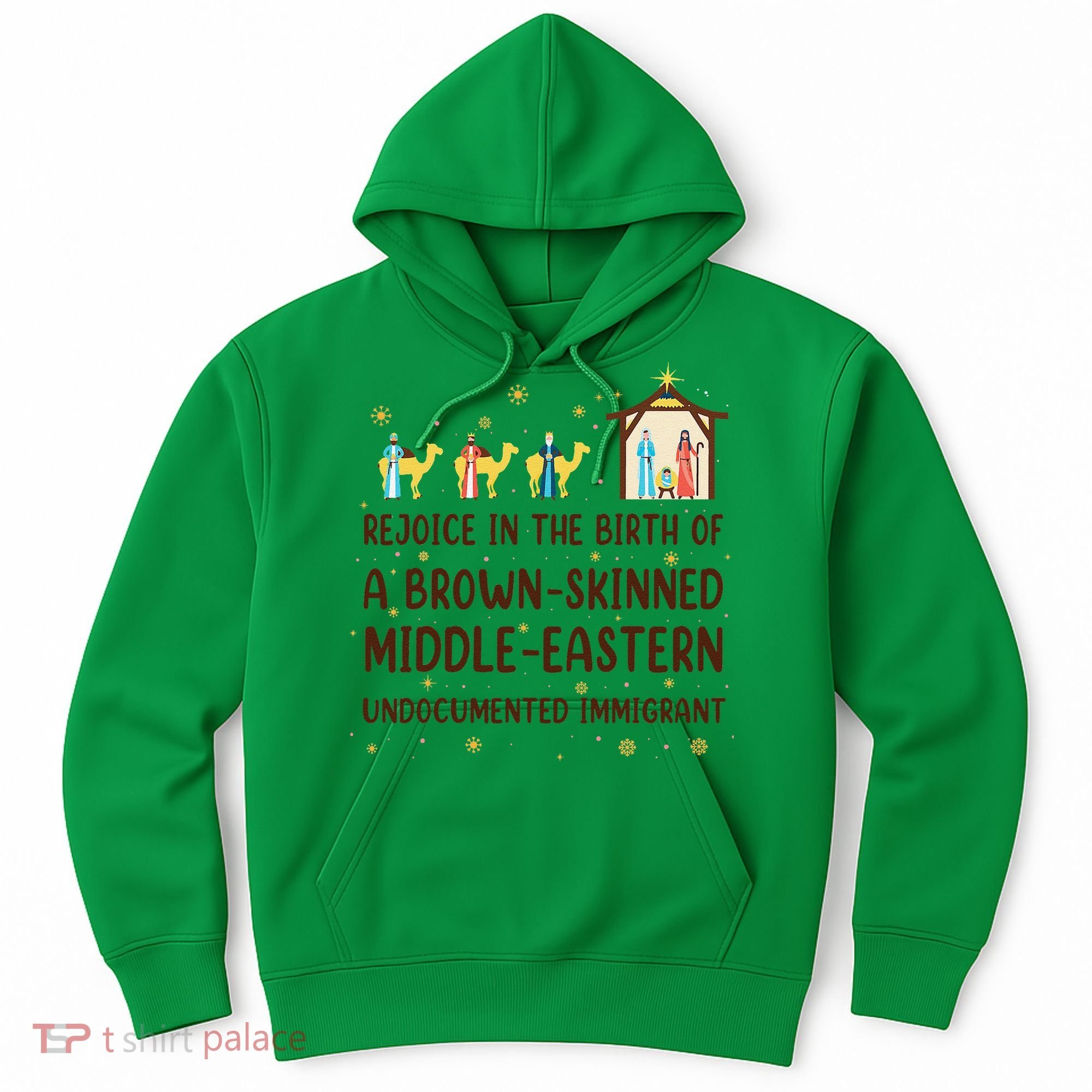 Rejoice In The Birth Of A Brown Skinned Christmas Hoodie