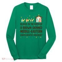 Rejoice In The Birth Of A Brown Skinned Christmas Long Sleeve Shirt thumb 0