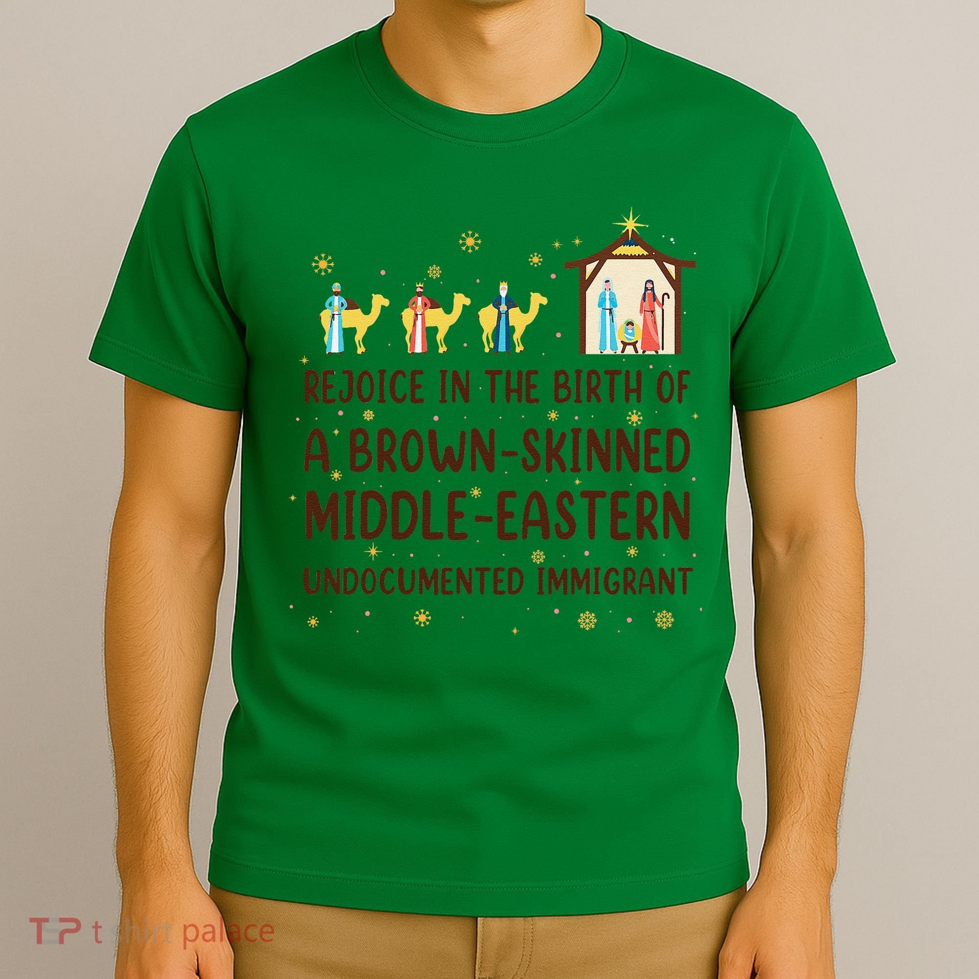 Rejoice In The Birth Of A Brown Skinned Christmas T-Shirt