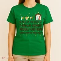 Rejoice In The Birth Of A Brown Skinned Christmas T-Shirt thumb 4