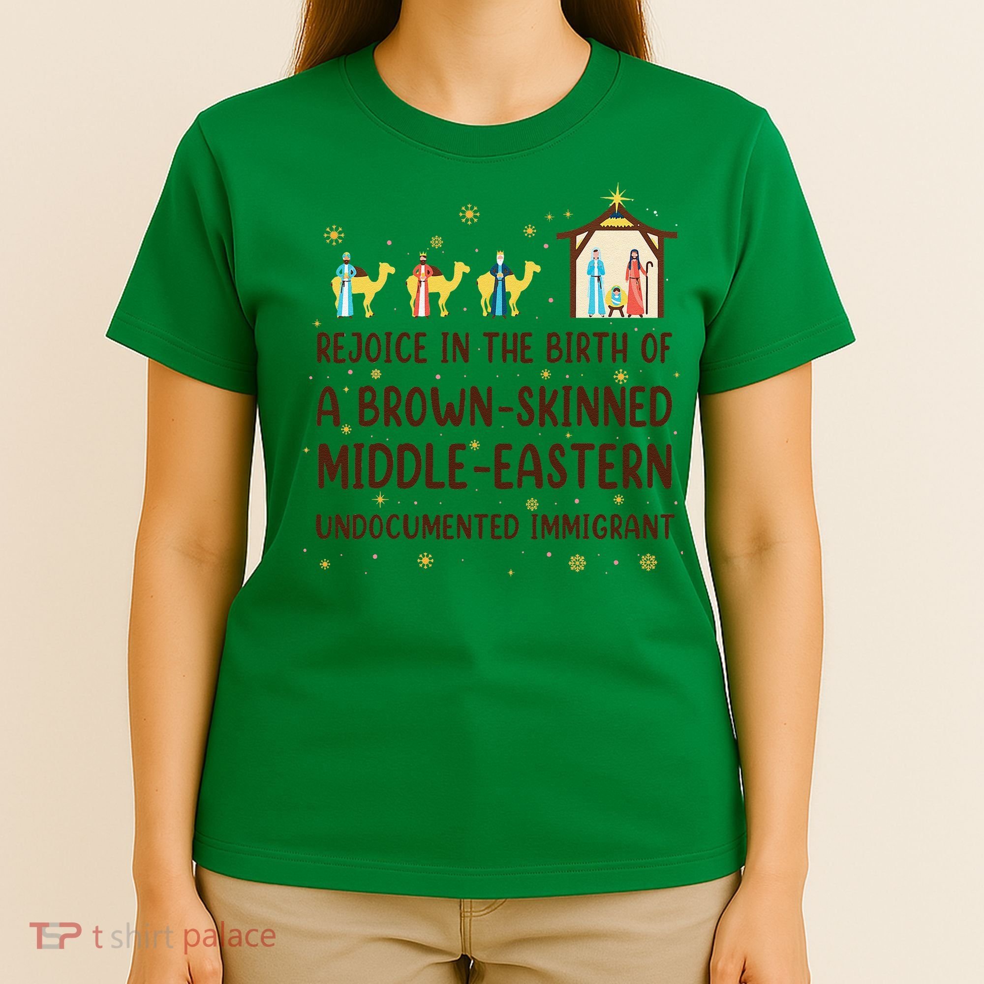 Rejoice In The Birth Of A Brown Skinned Christmas T-Shirt