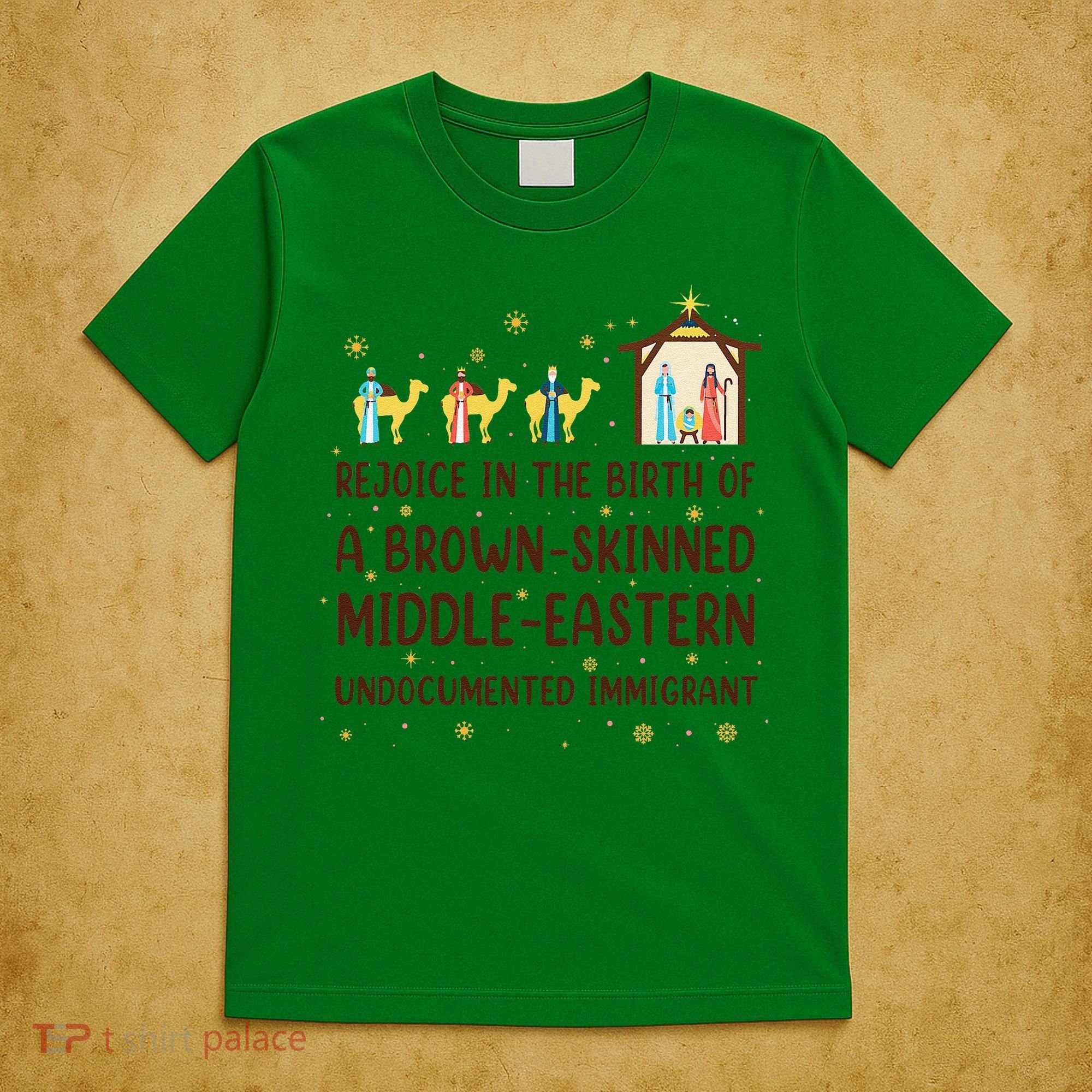 Rejoice In The Birth Of A Brown Skinned Christmas T-Shirt