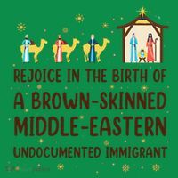 Rejoice In The Birth Of A Brown Skinned Christmas Button thumb 1