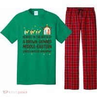 Rejoice In The Birth Of A Brown Skinned Christmas Pajama Set thumb 0