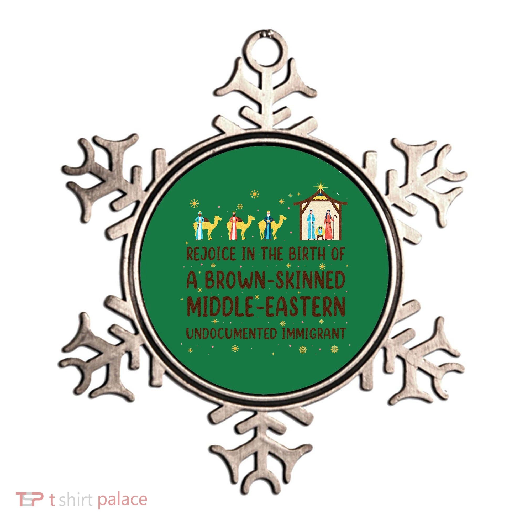 Rejoice In The Birth Of A Brown Skinned Christmas Ornament