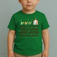 Rejoice In The Birth Of A Brown Skinned Christmas Toddler T-Shirt thumb 2