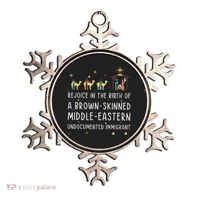 Rejoice In The Birth Of A Brown Skinned Middle Eastern  Ornament