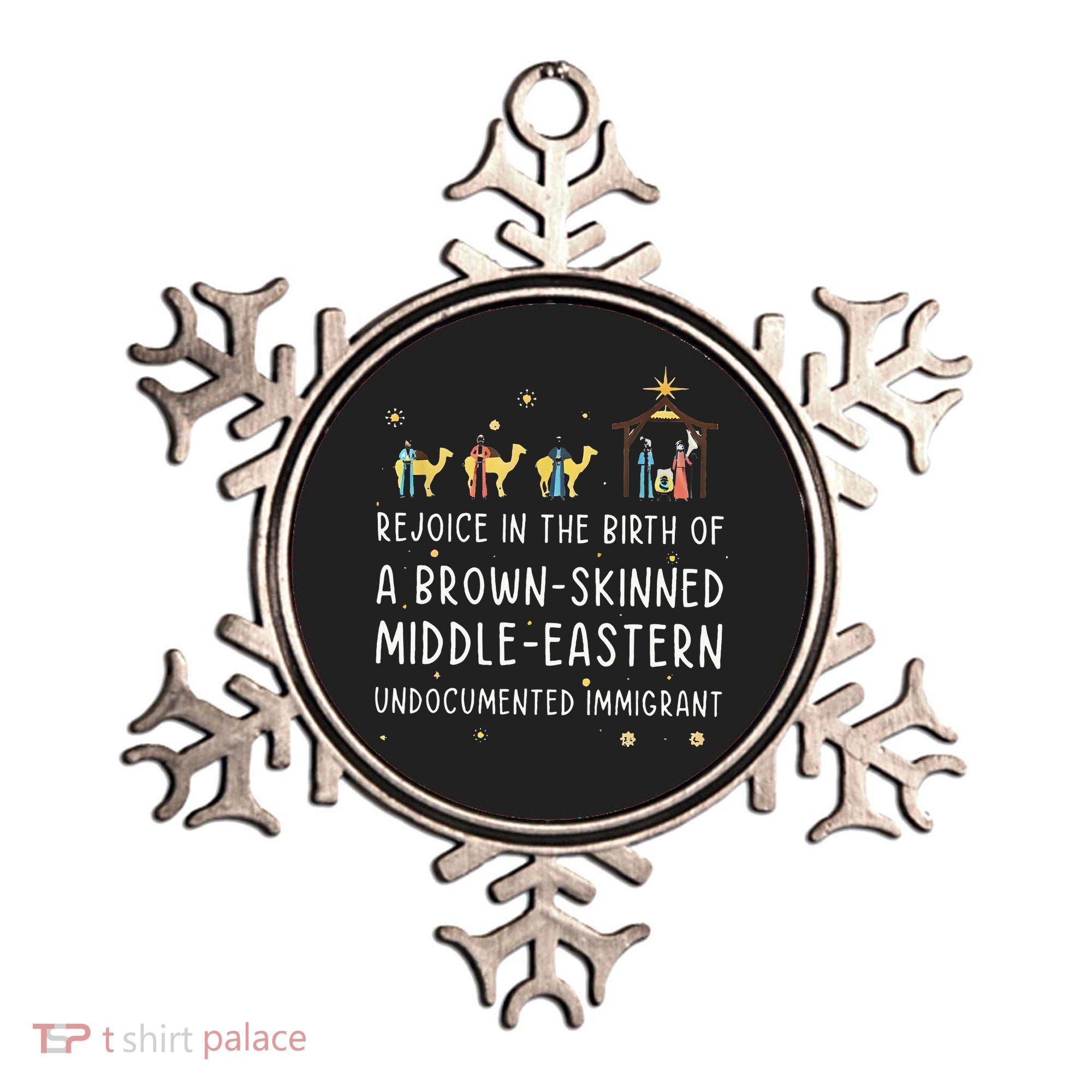 Rejoice In The Birth Of A Brown Skinned Middle Eastern  Ornament