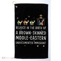 Rejoice In The Birth Of A Brown Skinned Middle Eastern  Golf Towel thumb 0