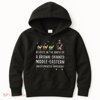 Rejoice In The Birth Of A Brown Skinned Middle Eastern  Kids Hoodie thumb 0