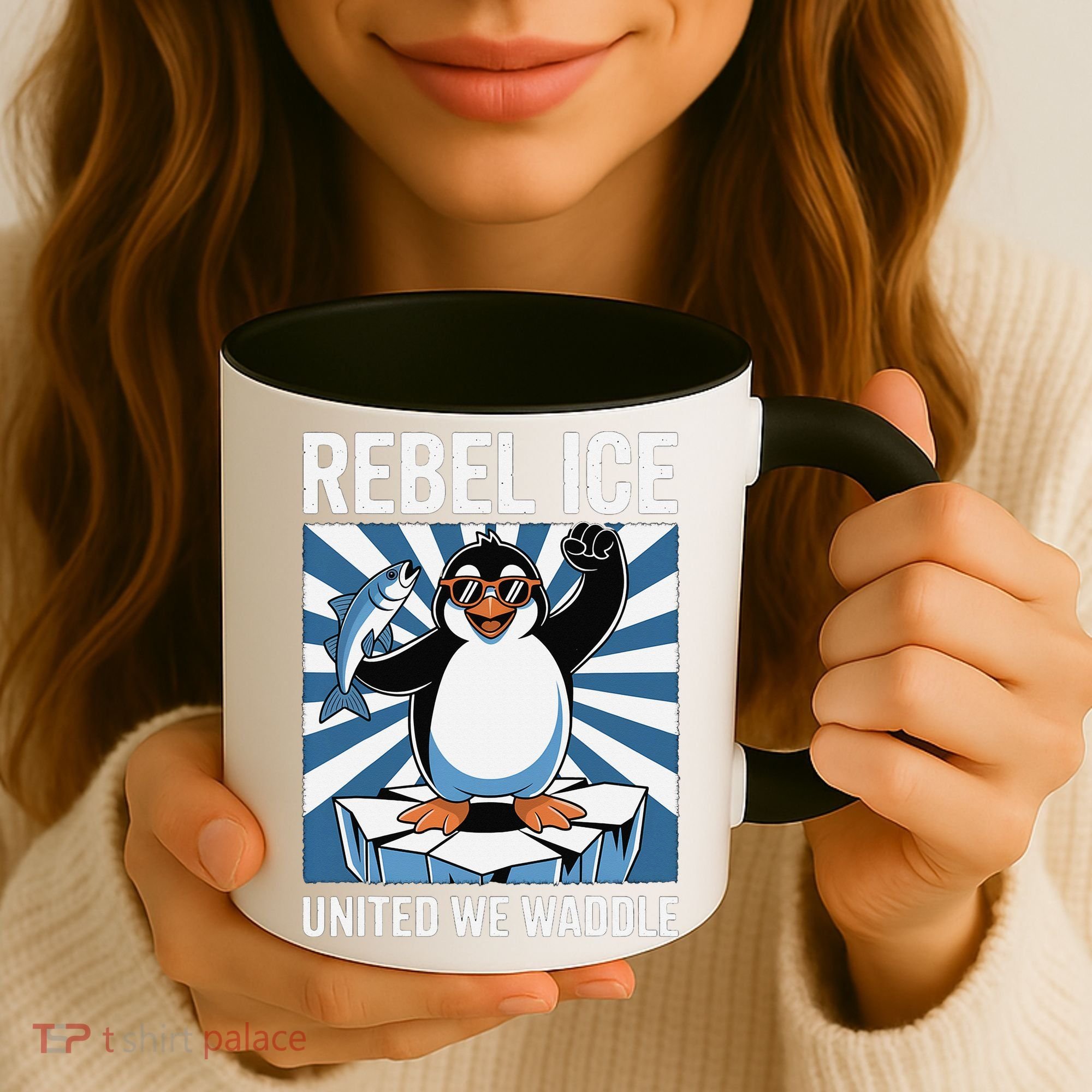 Rebel Ice United We Waddle Flippers Up I Stand With Coffee Mug