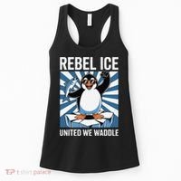 Rebel Ice United We Waddle Flippers Up I Stand With Women's Tank Top thumb 0