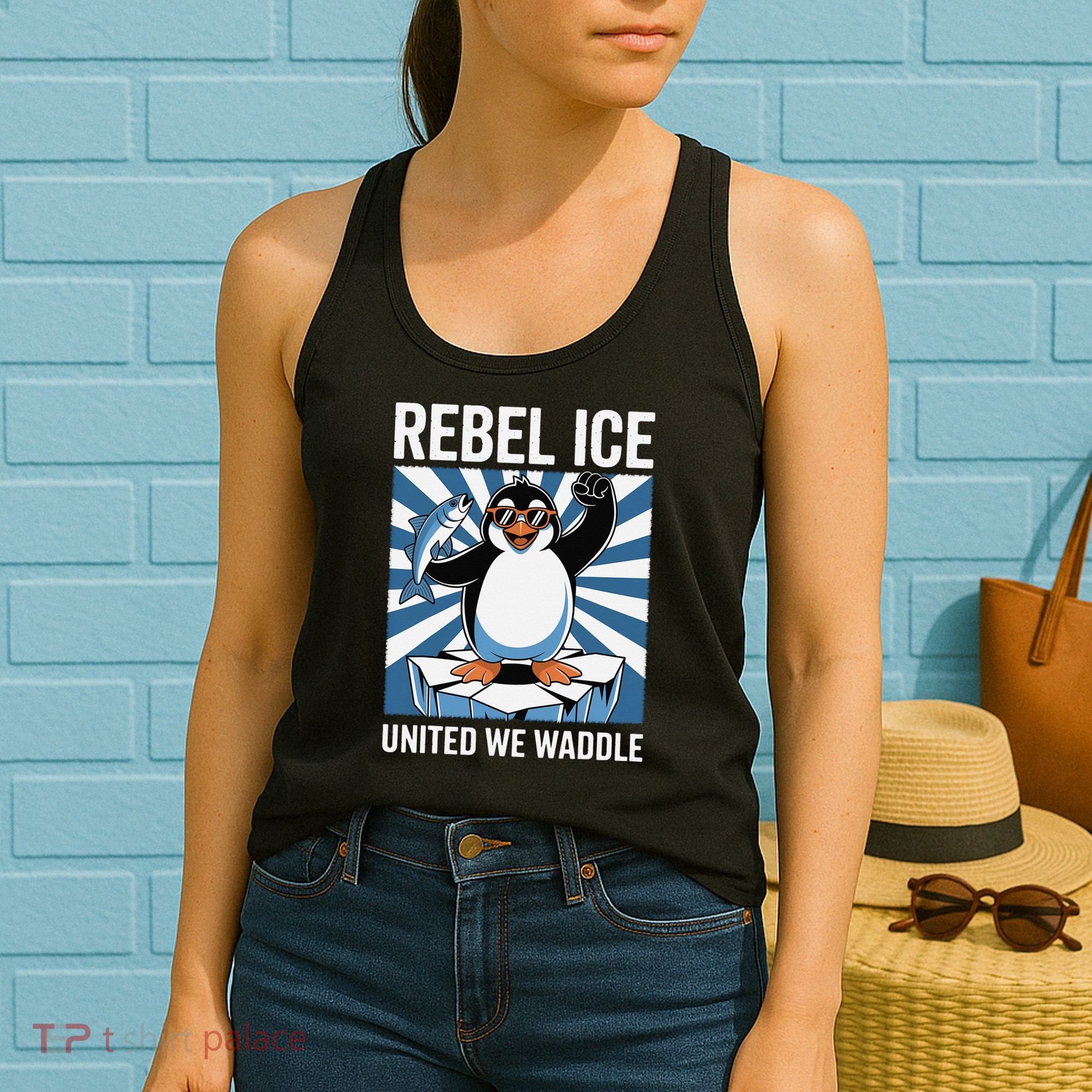 Rebel Ice United We Waddle Flippers Up I Stand With Women's Tank Top