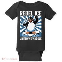 Rebel Ice United We Waddle Flippers Up I Stand With Baby Bodysuit thumb 0