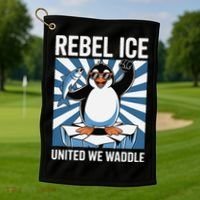 Rebel Ice United We Waddle Flippers Up I Stand With Golf Towel thumb 1