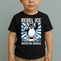 Rebel Ice United We Waddle Flippers Up I Stand With Toddler T-Shirt thumb 2