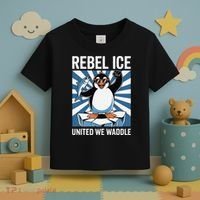 Rebel Ice United We Waddle Flippers Up I Stand With Toddler T-Shirt thumb 3