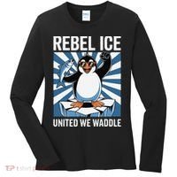 Rebel Ice United We Waddle Flippers Up I Stand With Women's Long Sleeve Shirt thumb 0
