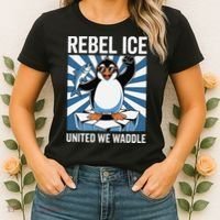 Rebel Ice United We Waddle Flippers Up I Stand With Women's T-Shirt thumb 2