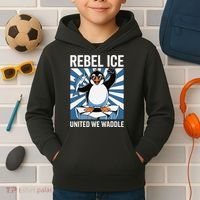 Rebel Ice United We Waddle Flippers Up I Stand With Kids Hoodie thumb 2