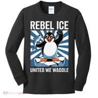 Rebel Ice United We Waddle Flippers Up I Stand With Kids Long Sleeve Shirt thumb 0