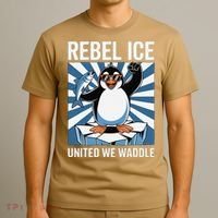 Rebel Ice United We Waddle Flippers Up I Stand With T-Shirt thumb 3