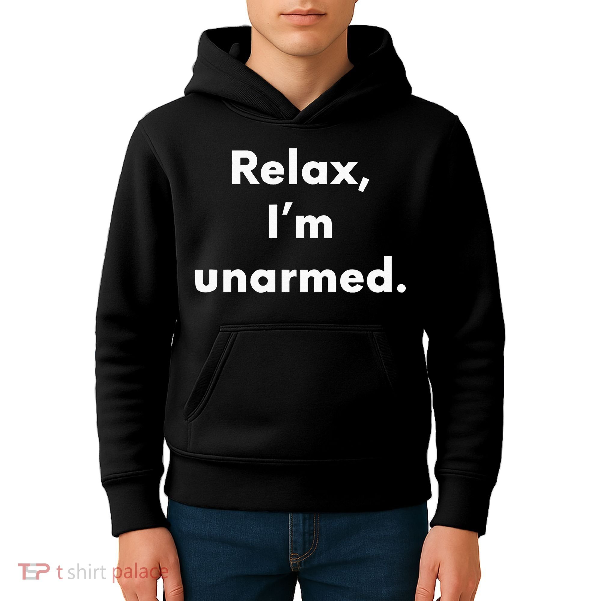 Relax I’M Unarmed Funny Amputee Kids Hoodie