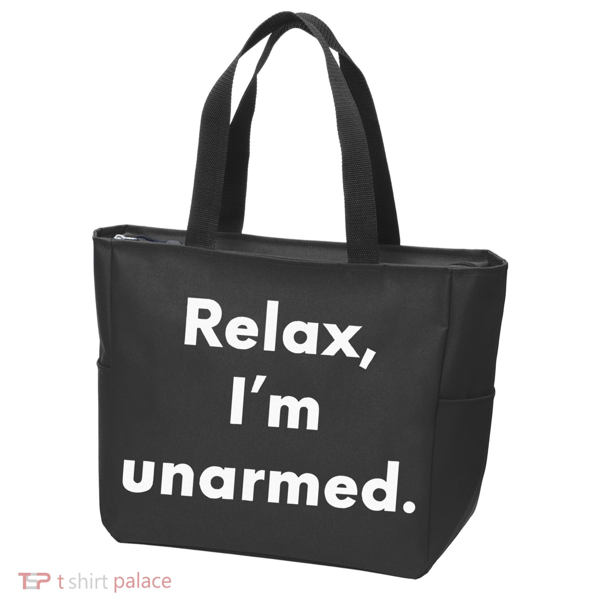 Relax I’M Unarmed Funny Amputee Tote Bag