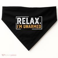 Relax I’M Unarmed Funny Hand Amputee USA-Made Doggie Bandana thumb 0