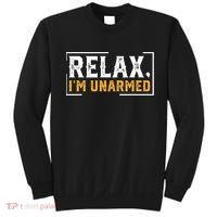 Relax I’M Unarmed Funny Hand Amputee Sweatshirt thumb 0