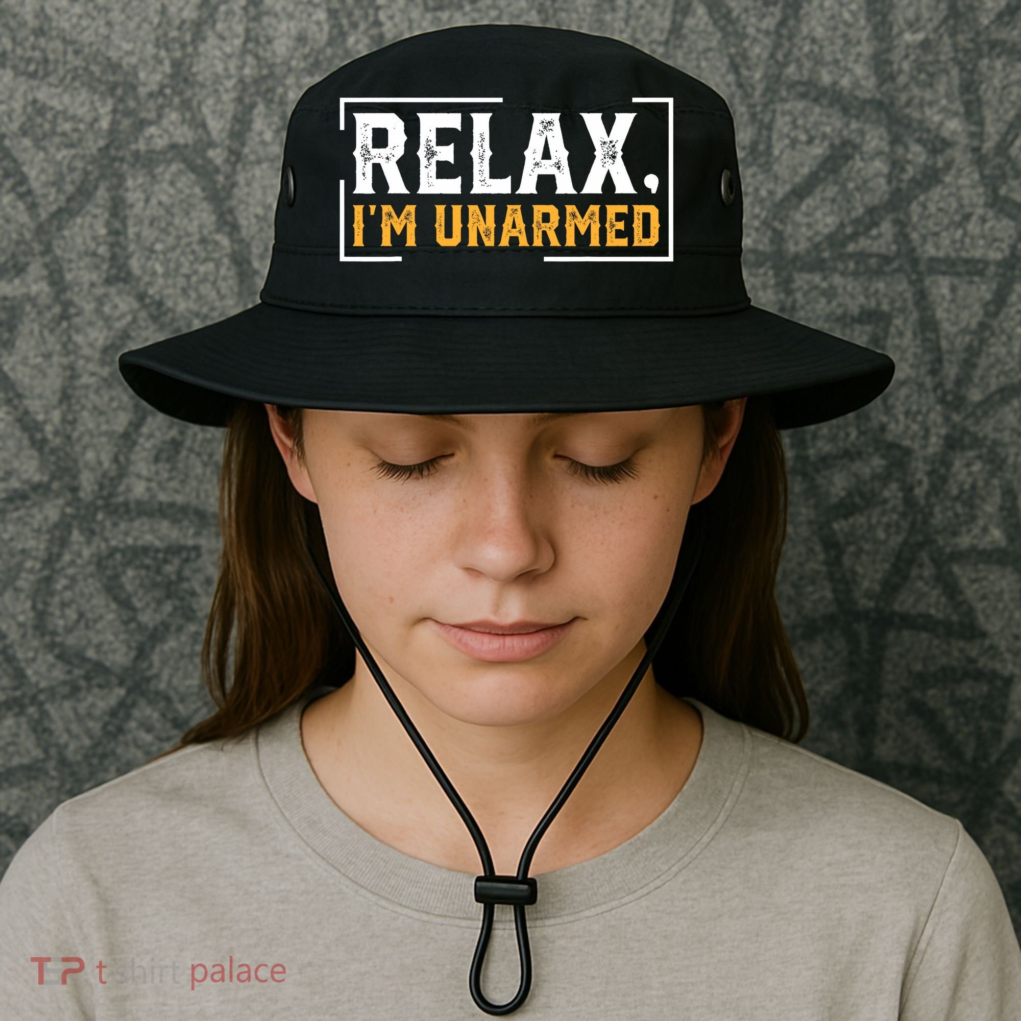 Relax I’M Unarmed Funny Hand Amputee Bucket Hat