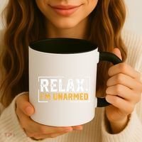 Relax I’M Unarmed Funny Hand Amputee Coffee Mug thumb 3