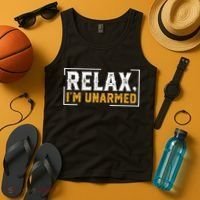 Relax I’M Unarmed Funny Hand Amputee Tank Top thumb 4