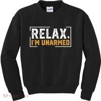 Relax I’M Unarmed Funny Hand Amputee Kids Sweatshirt thumb 0