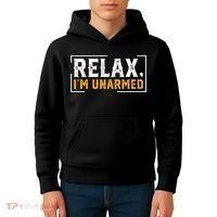 Relax I’M Unarmed Funny Hand Amputee Kids Hoodie thumb 4