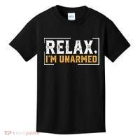 Relax I’M Unarmed Funny Hand Amputee Kids T-Shirt thumb 0