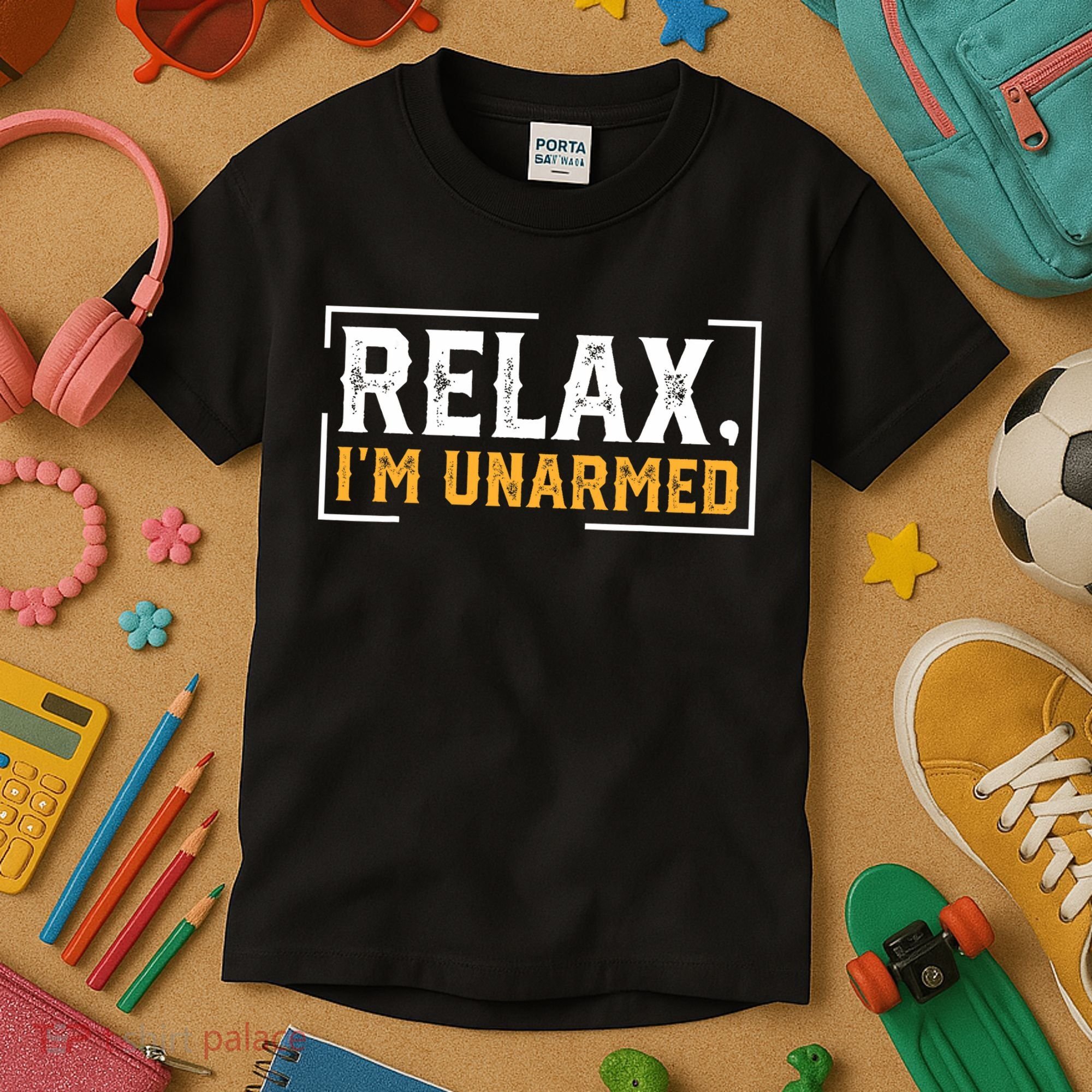Relax I’M Unarmed Funny Hand Amputee Kids T-Shirt