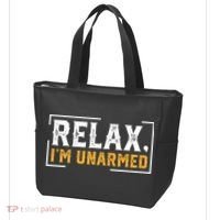 Relax I’M Unarmed Funny Hand Amputee Tote Bag thumb 3