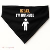Relax Im Unarmed Funny Hand Amputee USA-Made Doggie Bandana thumb 0
