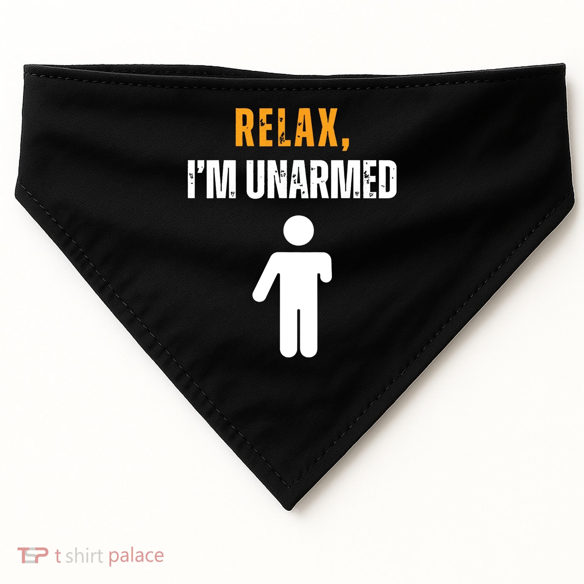 Relax Im Unarmed Funny Hand Amputee USA-Made Doggie Bandana
