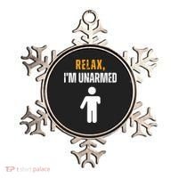 Relax Im Unarmed Funny Hand Amputee Ornament thumb 0
