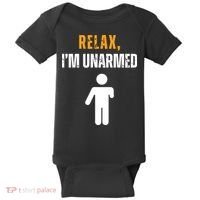 Relax Im Unarmed Funny Hand Amputee Baby Bodysuit thumb 0