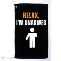 Relax Im Unarmed Funny Hand Amputee Golf Towel thumb 0