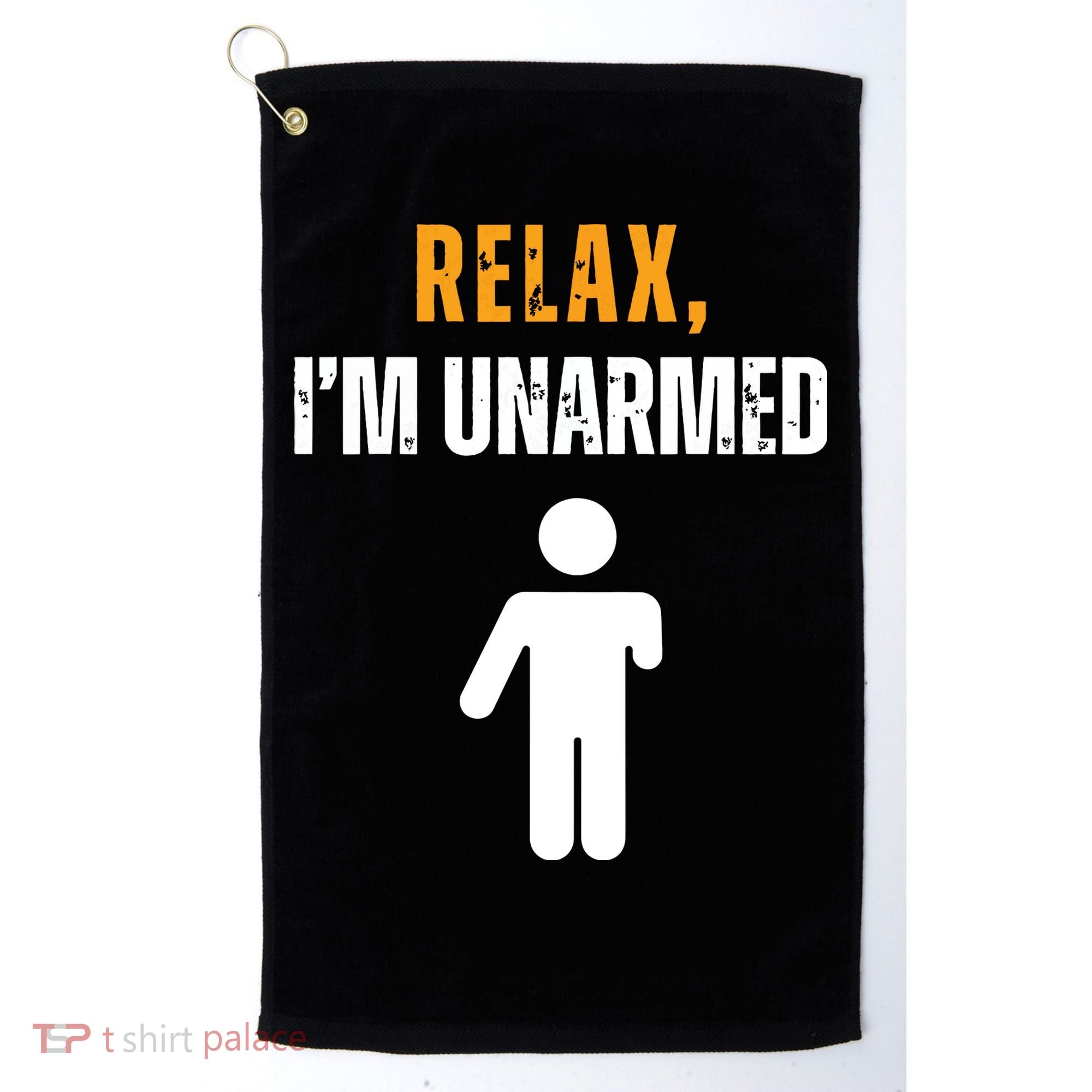 Relax Im Unarmed Funny Hand Amputee Golf Towel