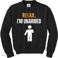 Relax Im Unarmed Funny Hand Amputee Kids Sweatshirt thumb 0