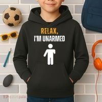 Relax Im Unarmed Funny Hand Amputee Kids Hoodie thumb 2