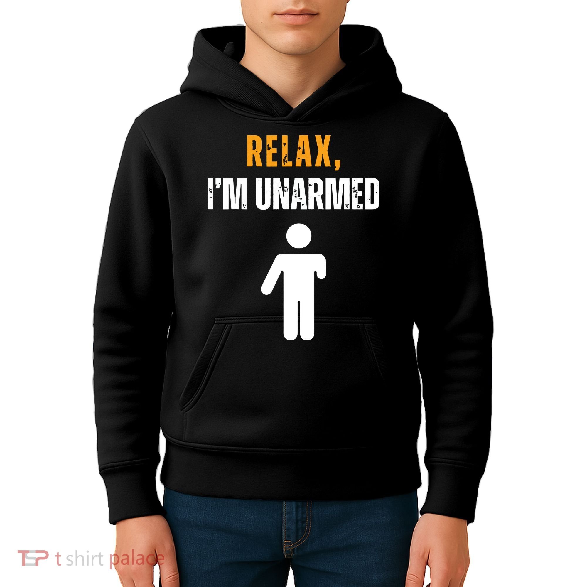 Relax Im Unarmed Funny Hand Amputee Kids Hoodie