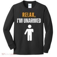 Relax Im Unarmed Funny Hand Amputee Kids Long Sleeve Shirt thumb 0
