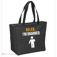 Relax Im Unarmed Funny Hand Amputee Tote Bag thumb 2